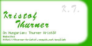 kristof thurner business card